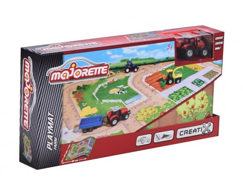 Игровой коврик Creatix, Farm серии, нескользящий, 96*51см  + 1 машинка