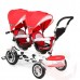 Велосипед  3-кол. для двойни Капелла, (1 шт/к), мод. TWIN TRIKE 360, цв. RED (красный), 2016