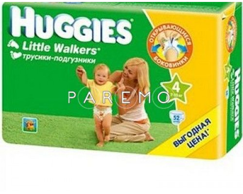 Подгузники-Трусики Little Walkers  7-15кг 52 шт