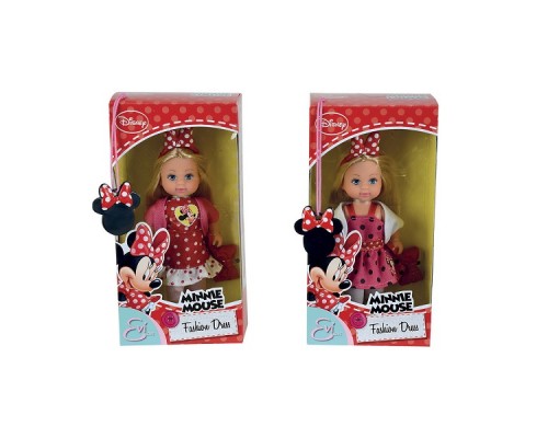 Кукла Еви Minnie Mouse вечернее платье, 12 см.,2 в.,24/192