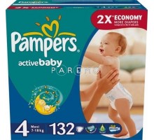 Подгузники Active Baby  7-18 кг  132шт