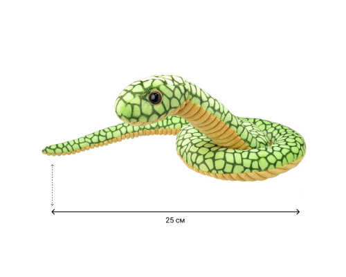 Мягкая игрушка Зелёная змея, 25 см