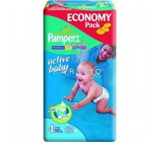 Подгузники Active Baby  7-18 кг  62 шт