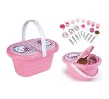 Набор посудки в корзинке Пикник Hello Kitty 25,8*20*13 см