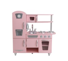 Кухня детская из дерева "Винтаж", цвет Розовый (Pink Vintage Kitchen)