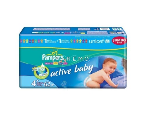 Подгузники Active Baby 9-20кг  56шт эконом+